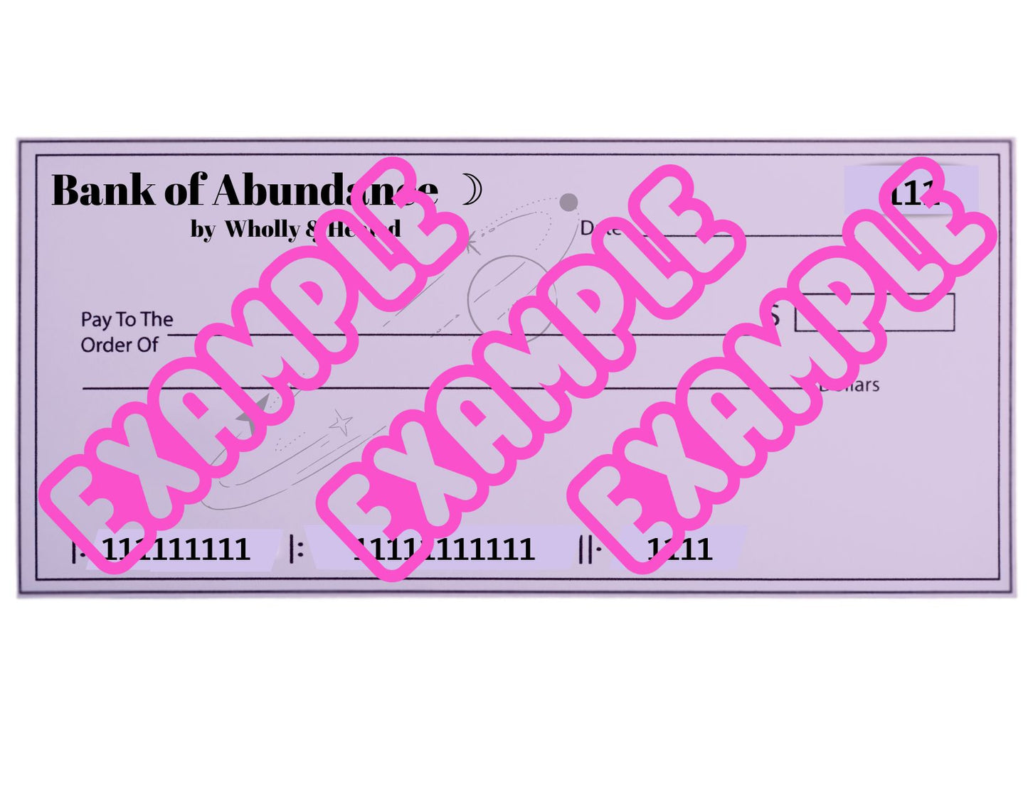 Manifesting Checks for Vision Boarding