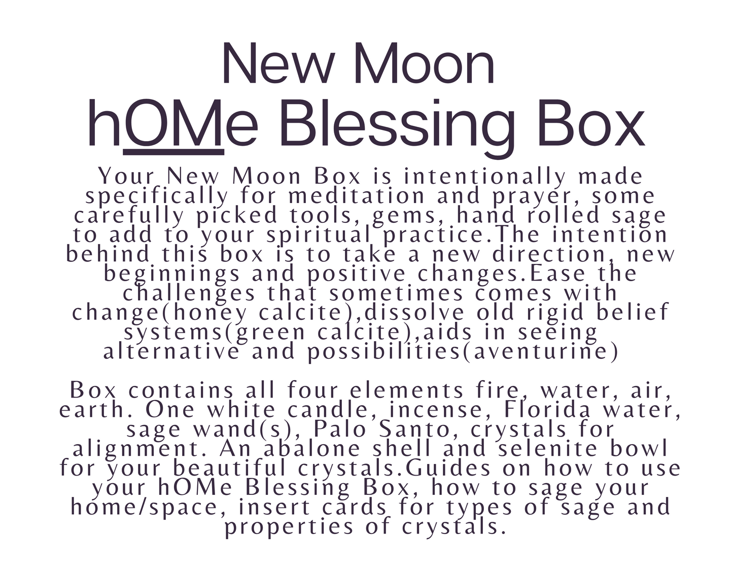 hOMe Blessing Box - A New Moon (New Beginnings)